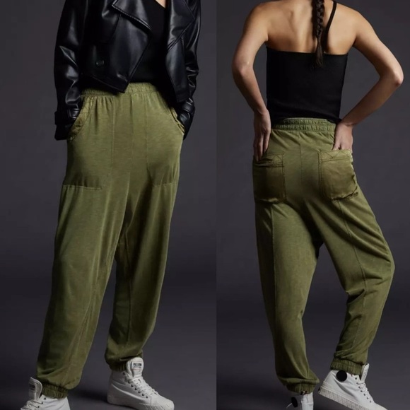 Daily Practice By Anthropologie Harem Pull On Jogger Pants In Moss Green Size S - Picture 1 of 10